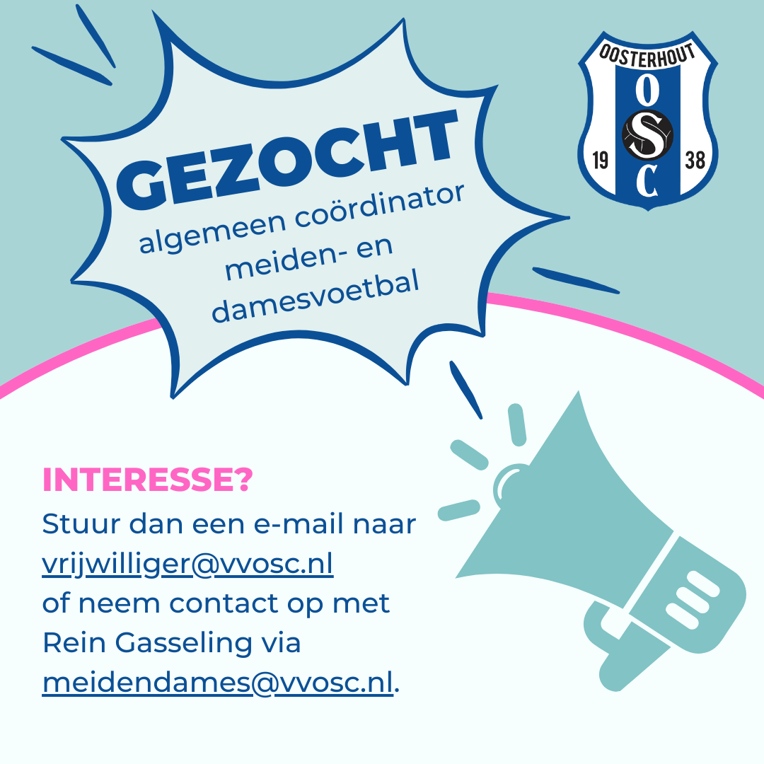 Gezocht: Algemeen coördinator meiden- en damesvoetbal!