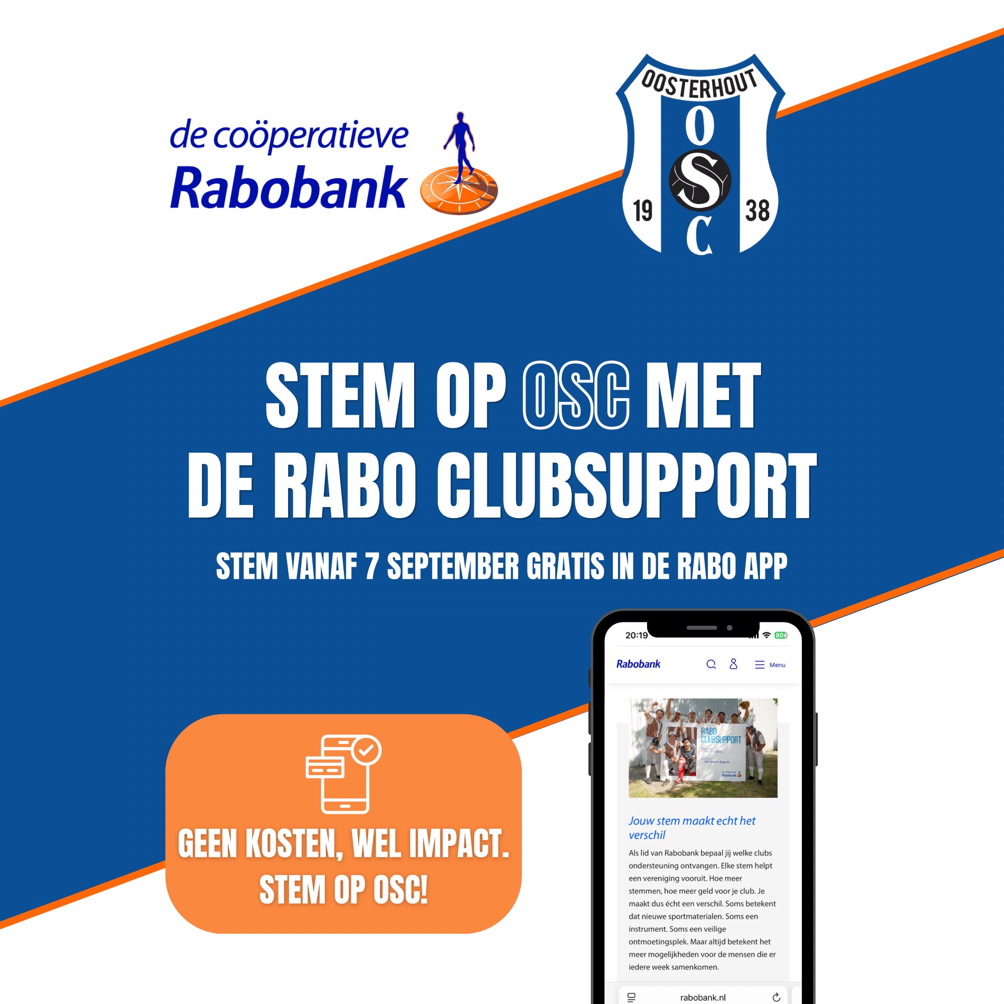 Stem op OSC met de RABO clubsupport
